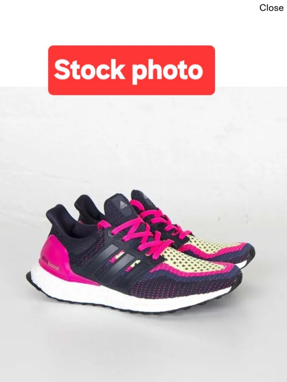 Mint Condition Adidas Ultraboost 2.0 Navy Multi- Color Sneakers.